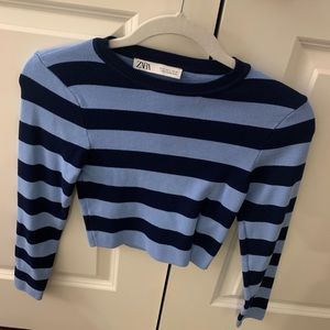 Zara Striped Crop Top - M